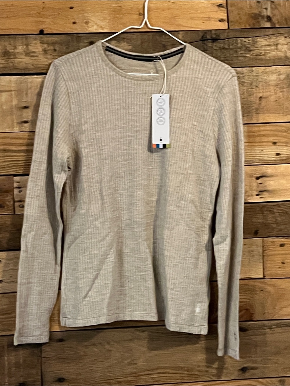 Woman’s  Long-Sleeve Smartwool Crewneck Sweater- Beige